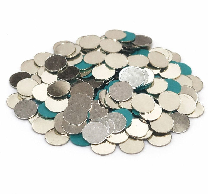 vavadiya Round Silver Mirror Pieces for Lippan Art & Jewelry Craft(Total 500pcs.)