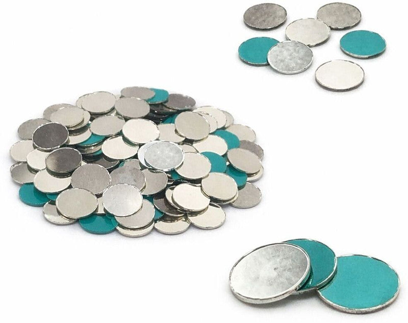 vavadiya Round Silver Mirror Pieces for Lippan Art & Jewelry Craft(Total 500pcs.)