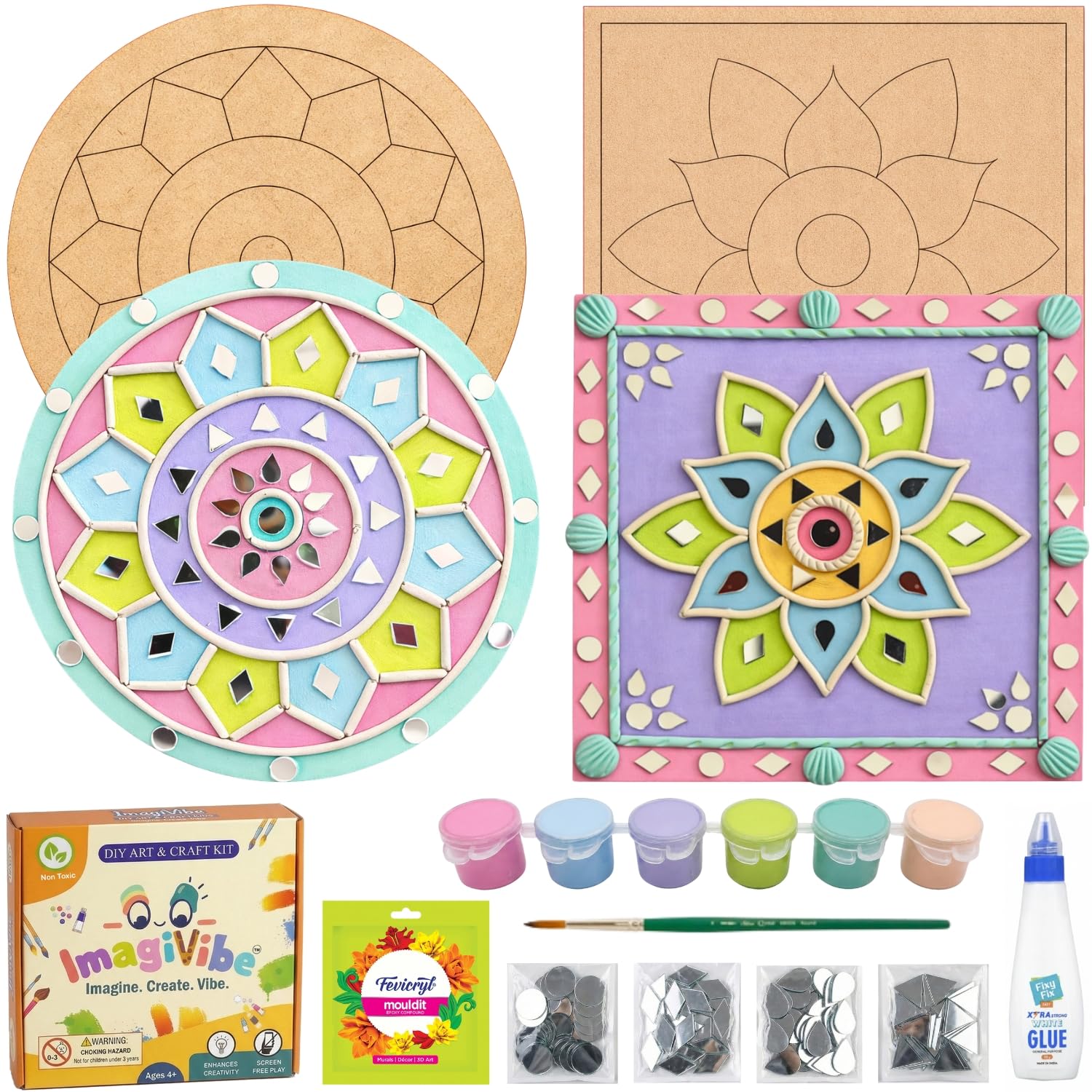 DIY Mini Lippan Art Kit for Kids & Adults